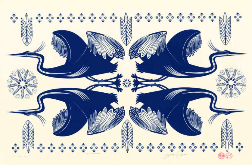 The Great Egret |  serigraphy | 100x70 cm
